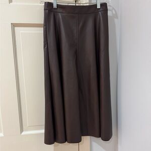 Banana Republic size 00 long brown A line leather skirt.  Very soft leather